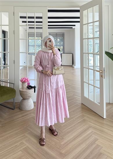 Bera Fisto Elbise Pembe