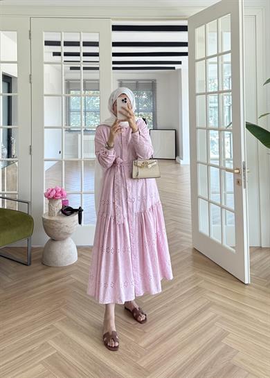 Bera Fisto Elbise Pembe