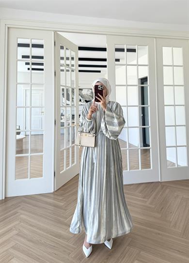 Bernadette Piliseli Grenli Elbise Suyeşili