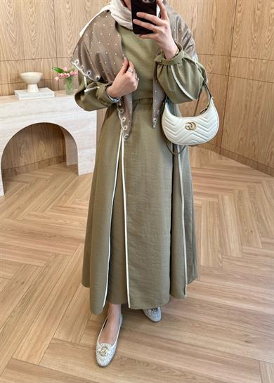 Biyeli Cupra Elbise Olive