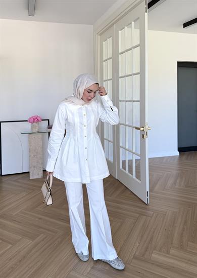 Bloom Denim Takım Ekru