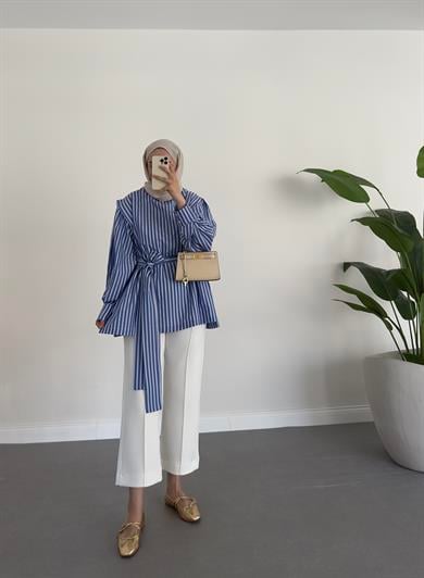 Çımalı Scuba Pantolon Beyaz