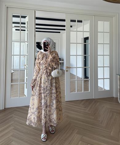 Daniala Şifon Elbise Turuncu