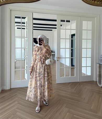 Daniala Şifon Elbise Turuncu