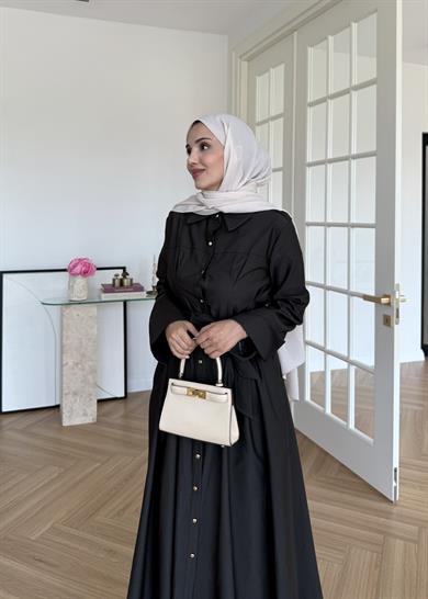 Dean Gold Düğmeli Elbise Haki