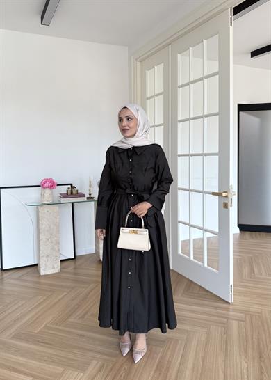 Dean Gold Düğmeli Elbise Haki