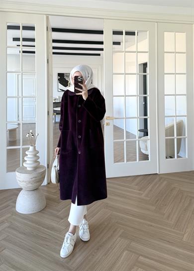 Deve Tüylü Cepli Kaban Mürdüm