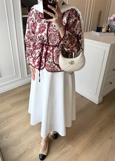 Mary Kapitone Ceket Bordo