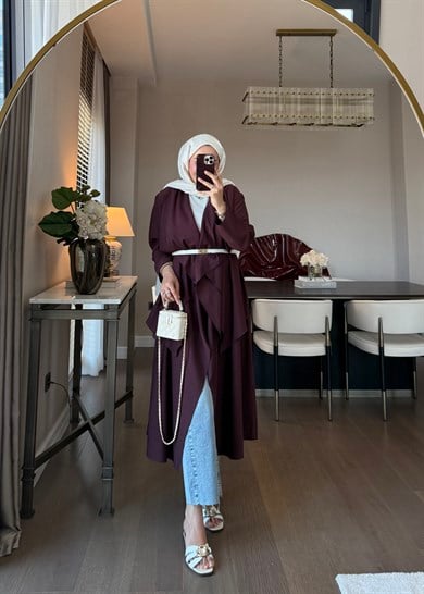 Modal Keten Kap Burgundy 