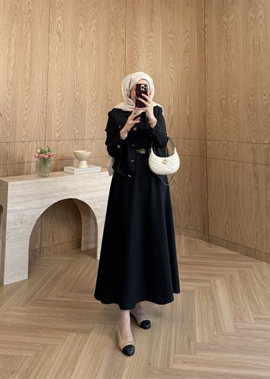 Elisa Ceketli Elbise Siyah