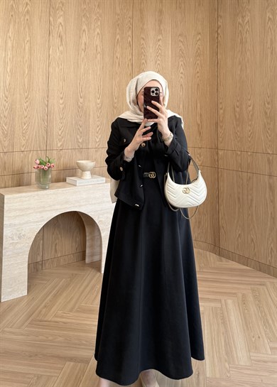 Elisa Ceketli Elbise Siyah