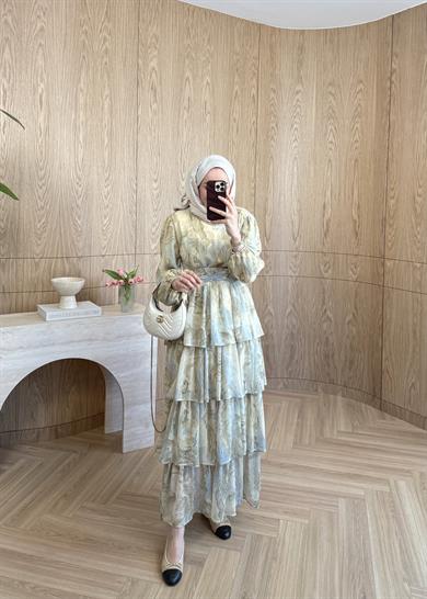 Ella Şifon Elbise Çağla