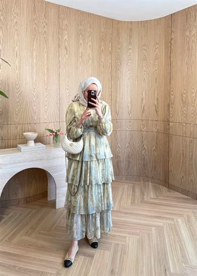 Ella Şifon Elbise Çağla