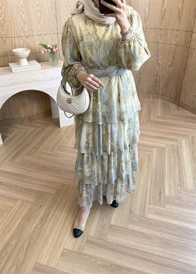 Ella Şifon Elbise Çağla