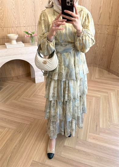 Ella Şifon Elbise Çağla