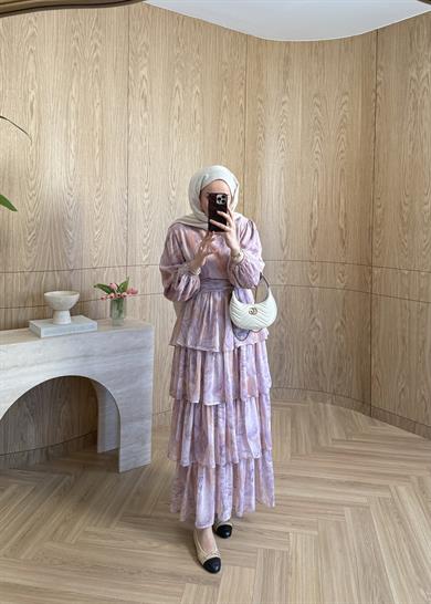 Ella Şifon Elbise Lila