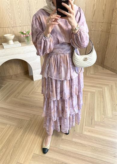 Ella Şifon Elbise Lila