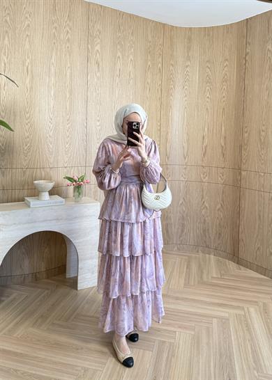 Ella Şifon Elbise Lila