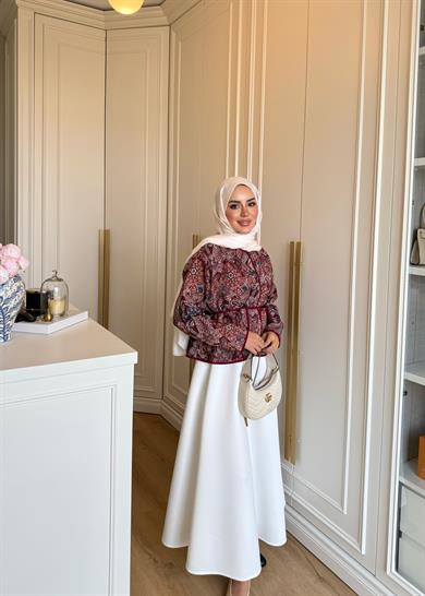 Eva Jakar Ceket Bordo