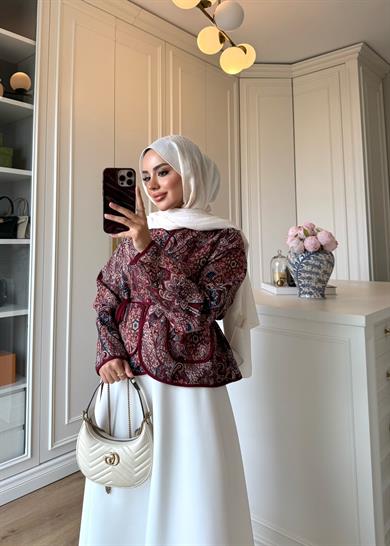 Eva Jakar Ceket Bordo