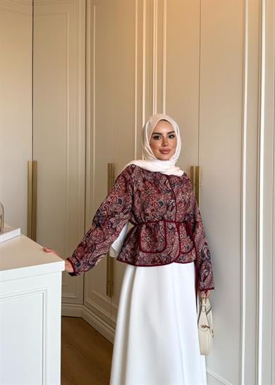 Eva Jakar Ceket Bordo