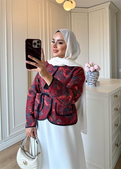 Eva Jakar Ceket Kırmızı