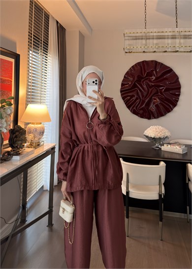 Fennes Modal Takım Burgundy