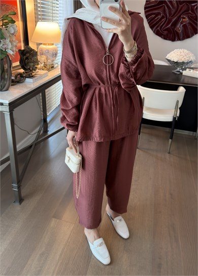 Fennes Modal Takım Burgundy