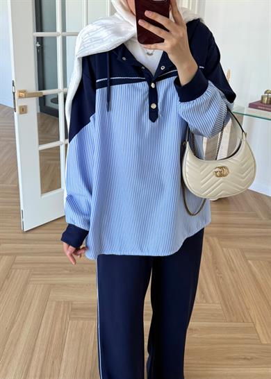 Gömlek Garnili Oysh Takım Lacivert