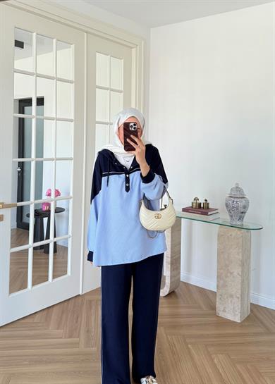 Gömlek Garnili Oysh Takım Lacivert