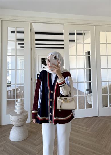 Gömlek Kolej Hırka Bordo