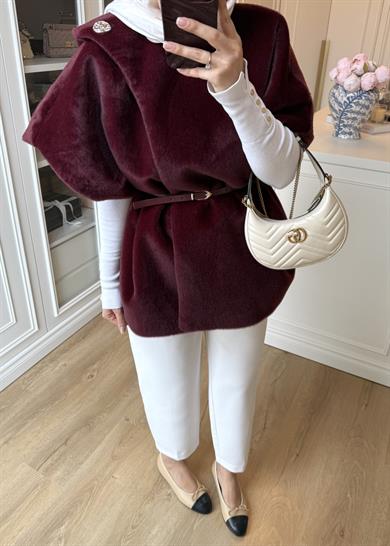 Hola Şallı Fox Kaban Bordo