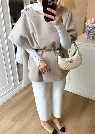 Hola Şallı Fox Kaban Bej