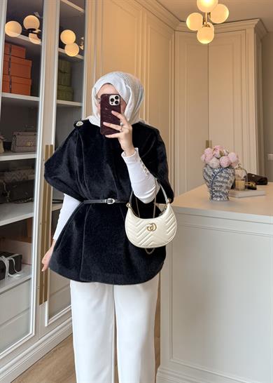 Hola Şallı Fox Kaban Siyah