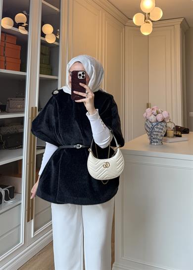 Hola Şallı Fox Kaban Siyah