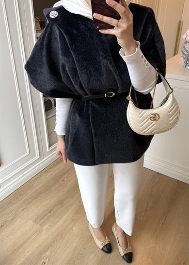 Hola Şallı Fox Kaban Siyah