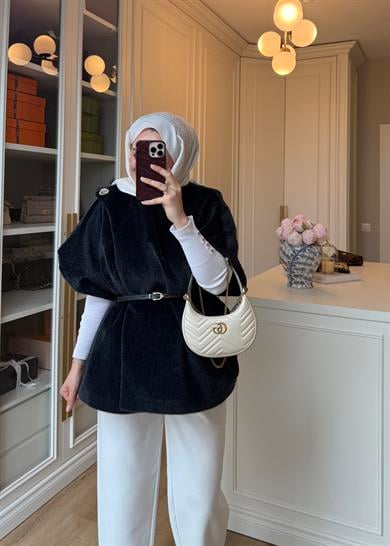 Hola Şallı Fox Kaban Siyah