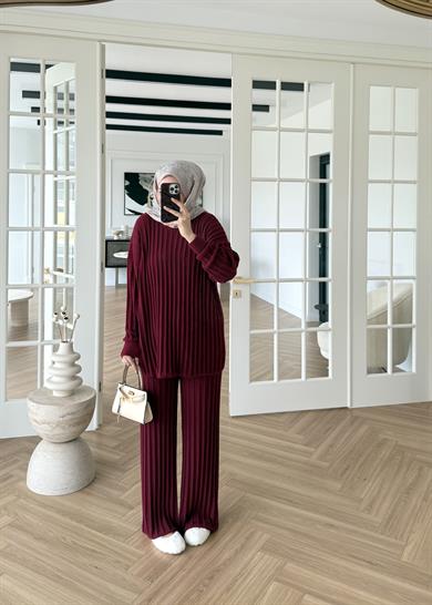 Kaşmir Triko Takım Bordo