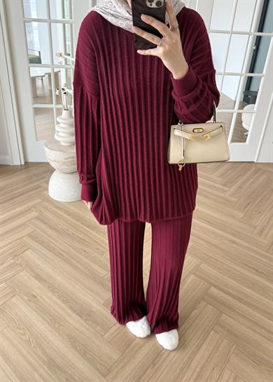 Kaşmir Triko Takım Bordo