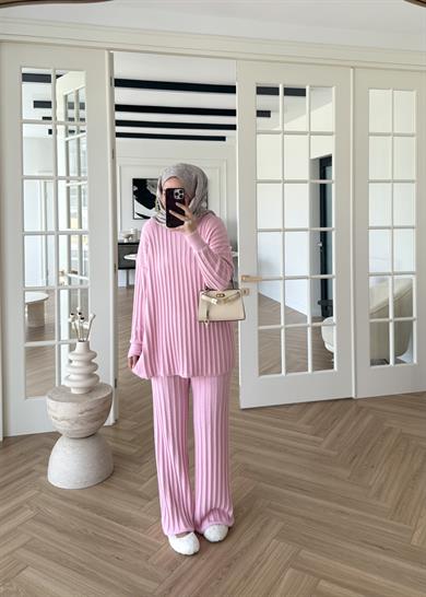 Kaşmir Triko Takım Pembe