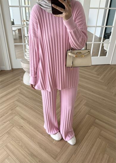 Kaşmir Triko Takım Pembe