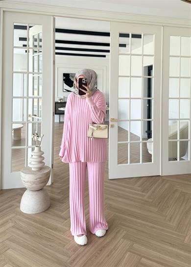 Kaşmir Triko Takım Pembe