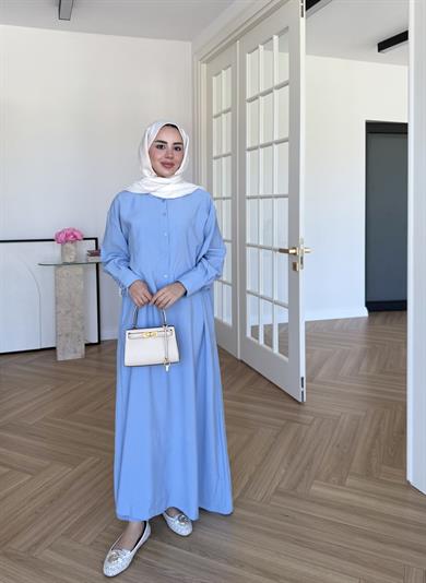 Katy Gömlek Elbise Bebe Mavi