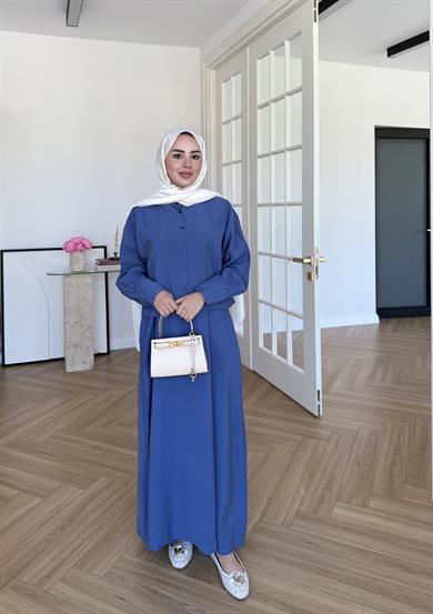 Katy Gömlek Elbise Mavi