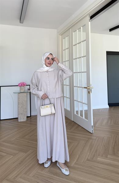 Katy Gömlek Elbise Taş