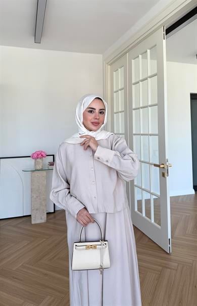 Katy Gömlek Elbise Taş