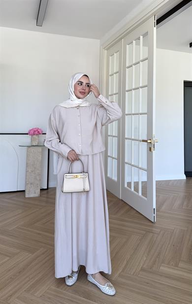 Katy Gömlek Elbise Taş