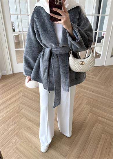 Geniş Yakalı Kaban Antrasit