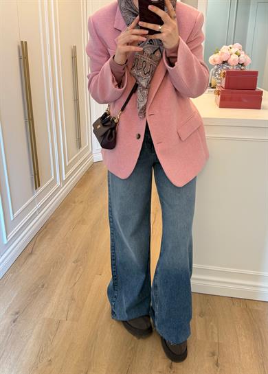 Kesik Paça Palazzo Jean Mavi