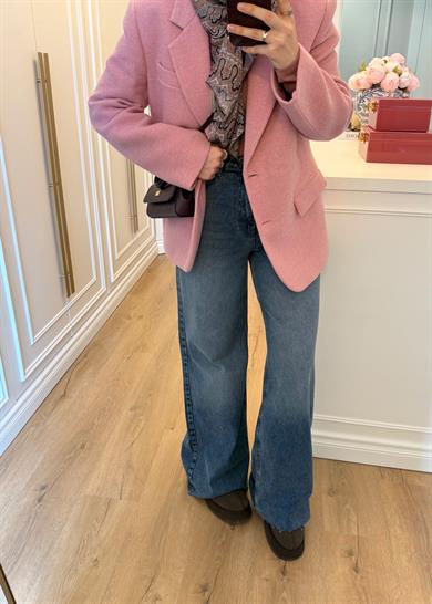 Kesik Paça Palazzo Jean Mavi